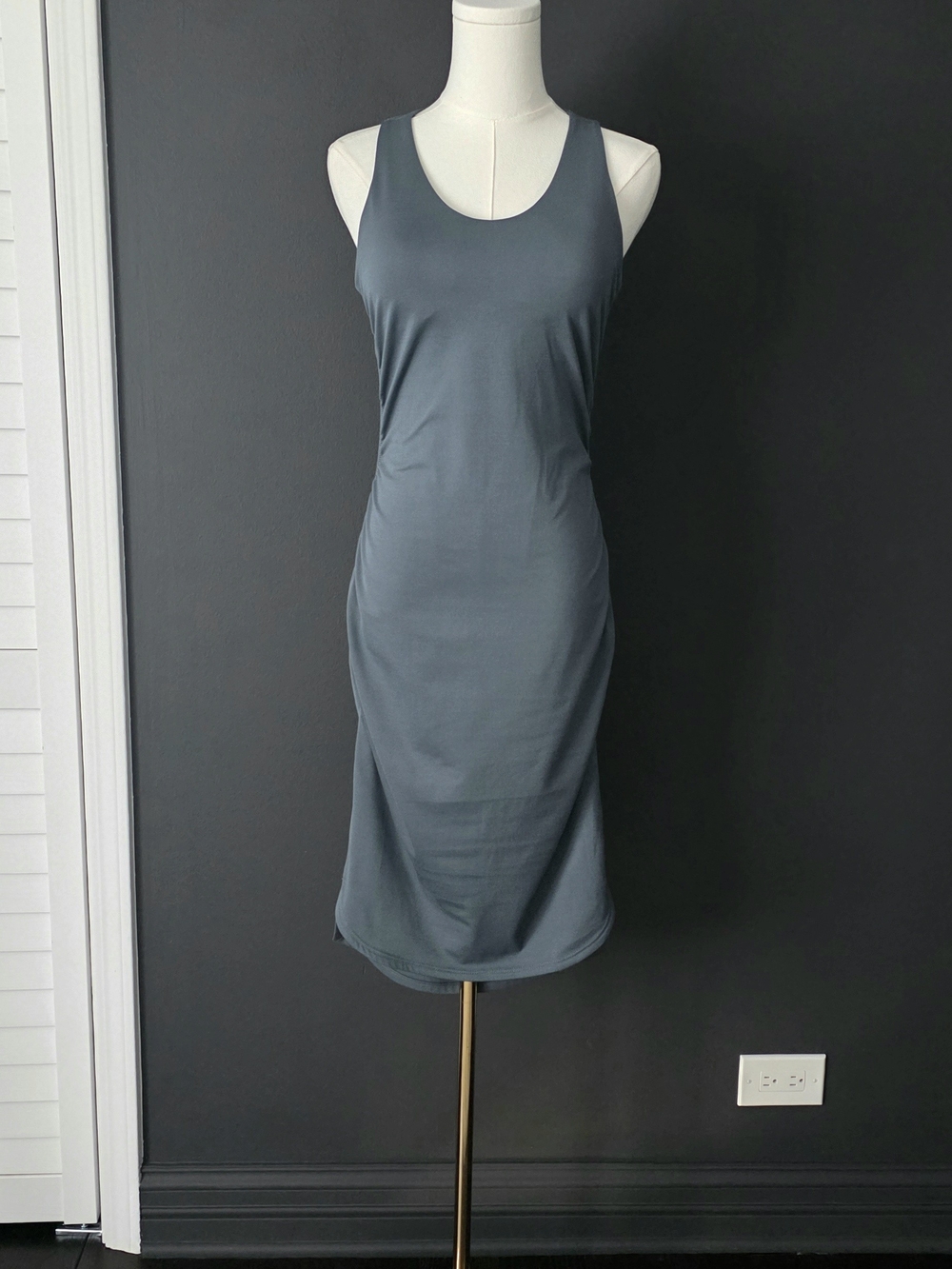 Zella Sleeveless Slate Blue Midi Dress